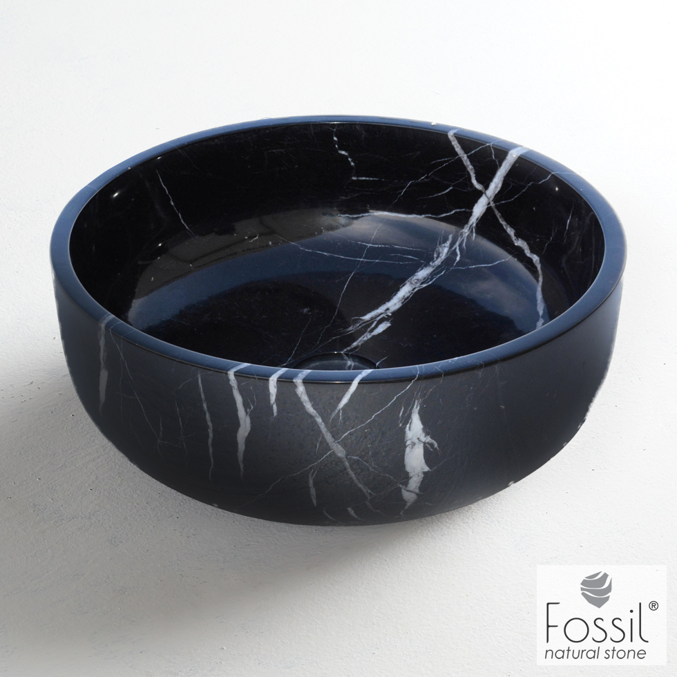 ΝΙΠΤΗΡΑΣ ΜΑΡΜΑΡΙΝΟΣ THALO Φ39 H.14 FOSSIL MARQUINA NERO