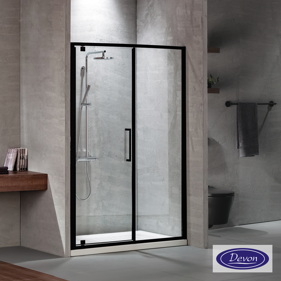 PIVOT+INFILL PRIMUS-PLUS 140 (137-141εκ) H.195 DEVON CLEAN-GLASS BLACK MATT