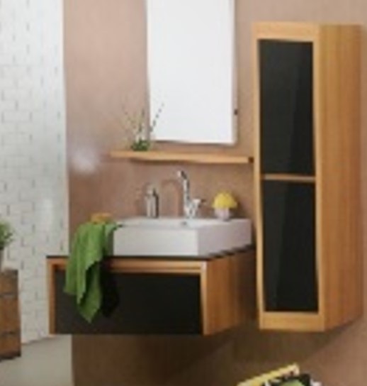 ΕΠΙΠΛΟ ΜΠΑΝΙΟΥ 90x201 εκ. OAK PEARL/BLACK