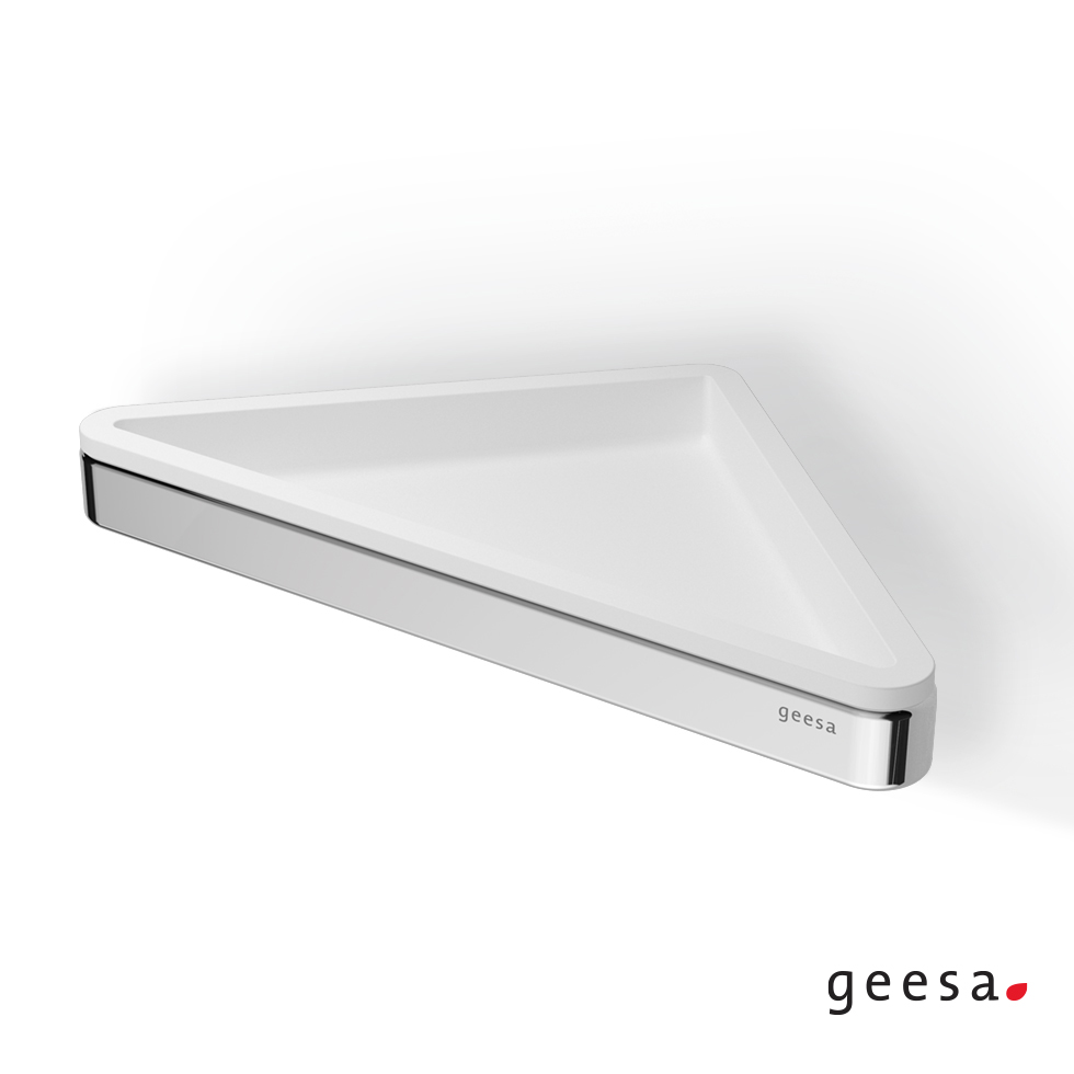 ΕΤΑΖΕΡΑ ΓΩΝΙΑΚΗ 23x17 εκ. FRAME GEESA CHR/WHITE MATT