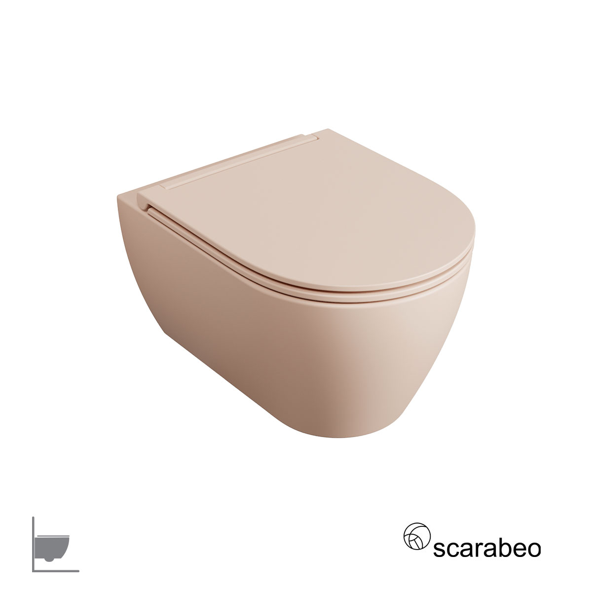 ΚΟΜΠΛΕ ΚΡΕΜ.ΛΕΚ+ΚΑΛ.ΑΠΟΣΠ.SLIM S/C MOON/50,5 CLEAN-FLUSH SCARABEO ANTIQUE PINK (ROSA)