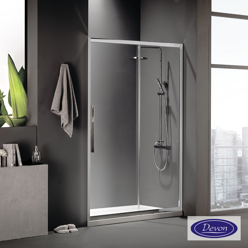 SLIDER 110 (107-111εκ) DEVON FLOW CLEAN-GLASS CHROME