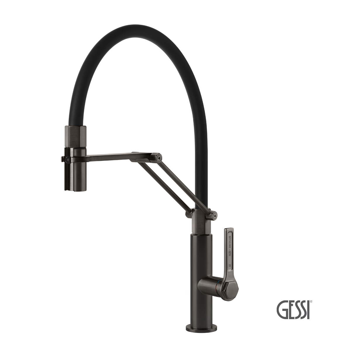 ΜΠΑΤ.ΝΕΡΟΧ.ΕΛΑΤΗΡΙΟΥ OFFICINE GESSI INOX316 BLACK METAL BRUSHED PVD
