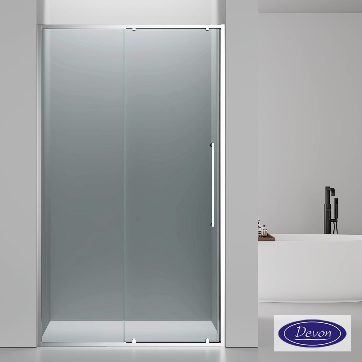 SLIDER 140 (137-140εκ) DEVON ELLI CLEAN-GLASS CHROME