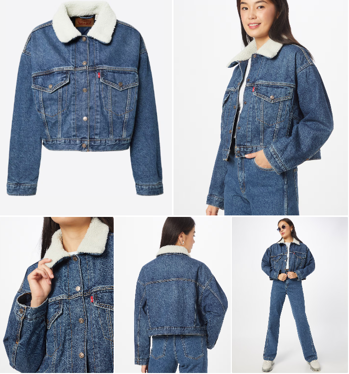 Jean Jacket με Λευκή Γούνα