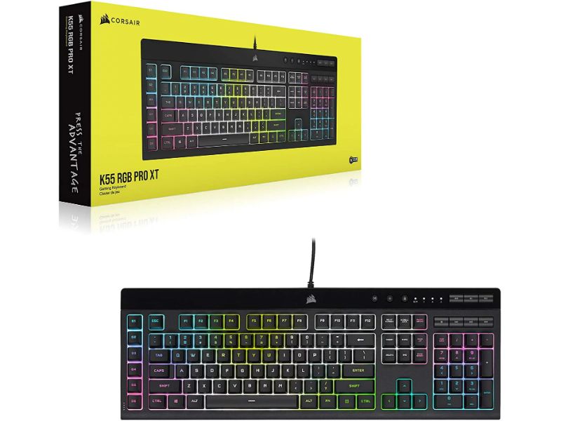 Corsair Wired Gaming Keyboard K55 PRO RGB - GR Layout - Black - CH- 9226765-GR2