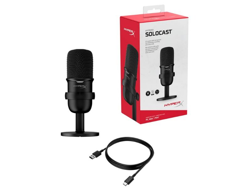 HyperX SoloCast USB Gaming Mircrophone - Black - 4P5P8AA