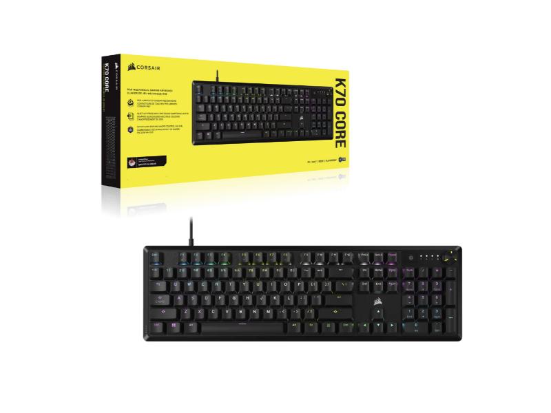 Corsair Optical-Mechanical Gaming Keyboard K70 Core Red linear with Polycarbonate Keycaps GR-Layout - CH-910971E-NA