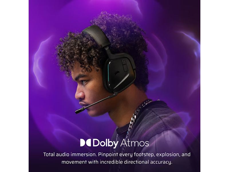 CORSAIR Headset VOID v2 RGB Wireless (Dolby Atmos, Carbon)