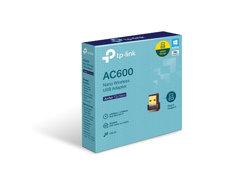 Tp-Link AC600 Nano Wireless USB Adapter (Archer T2U Nano)