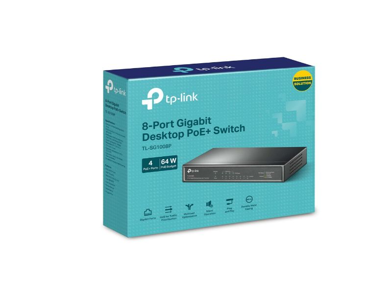 Tp-Link 8-Port Gigabit Desktop Switch with 4-Port PoE+ (TL-SG1008P)