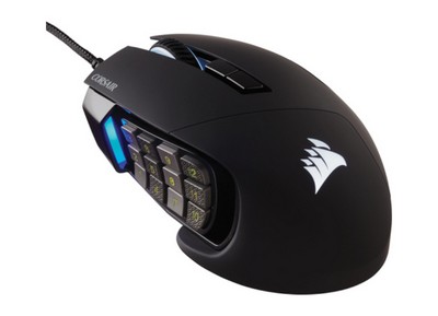 CORSAIR Optical Gaming Mouse SCIMITAR RGB ELITE MOBA/MMO 18.000 Dpi - Black