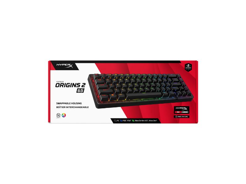HyperX Origins 2 65 Mechanical Gaming Keyboard RGB (US Layout) - Black - B4QS3AA