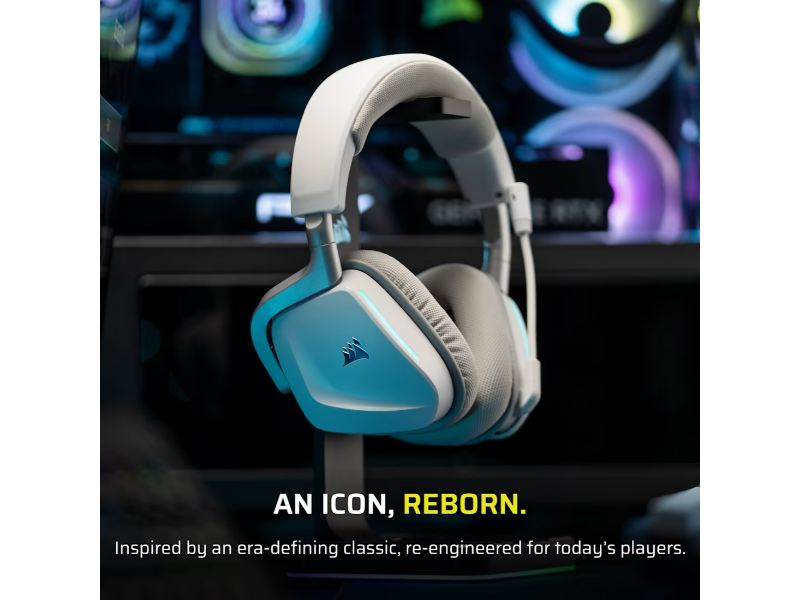 CORSAIR Headset VOID v2 RGB Wireless (Dolby Atmos, White)